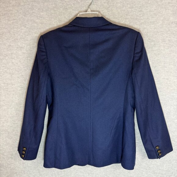 Vintage Women's 8 Pendleton 2 Button Blazer Jacket 100% Wool Lined Navy Blue - Picture 7 of 12